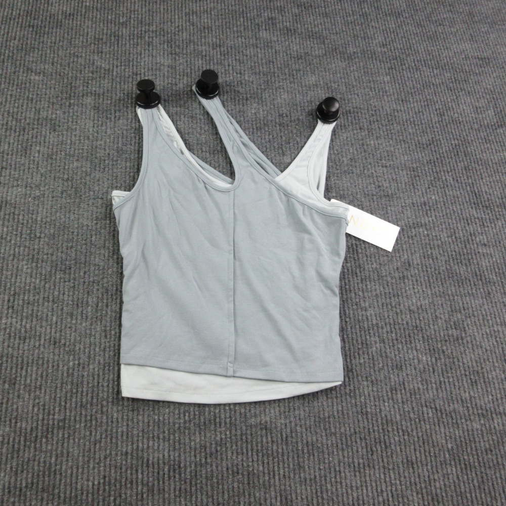 SNDYS. Tank Womens M Slate Blue Adana Tank Top Scoop Neck Slim Lightweight NWT